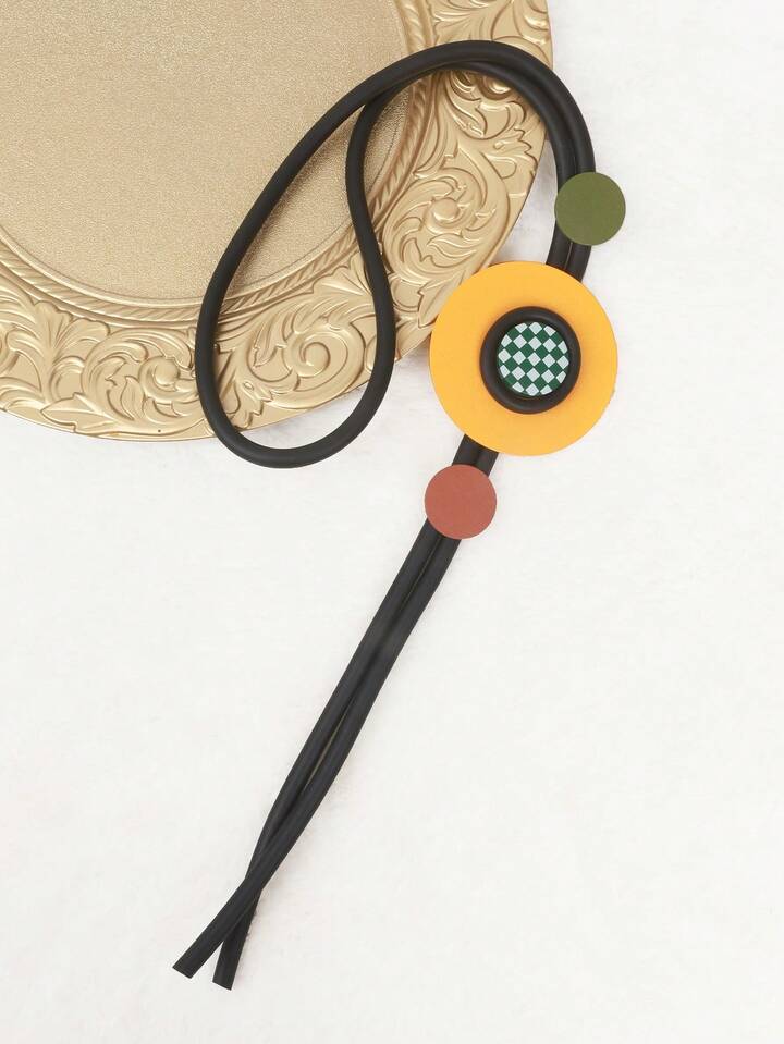 Collier unique à carreau
