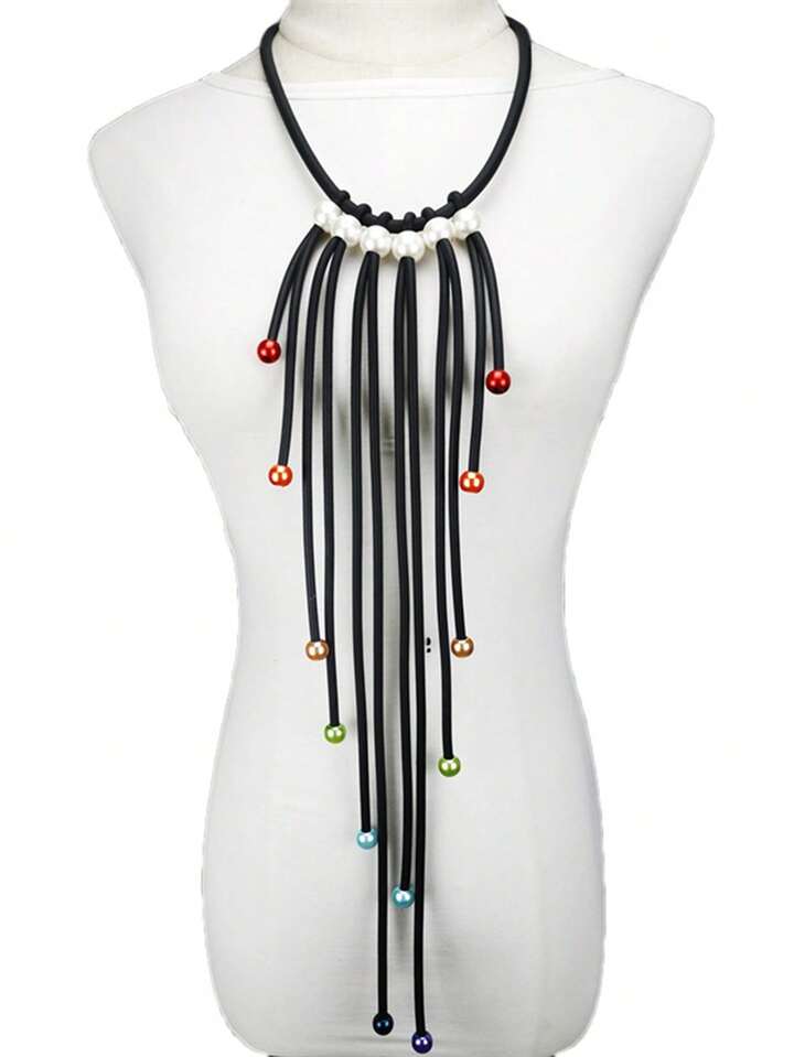 Collier à perlé arc-en-ciel