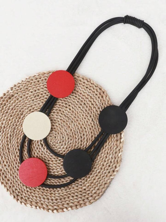 Collier géométrique à 5 cercles