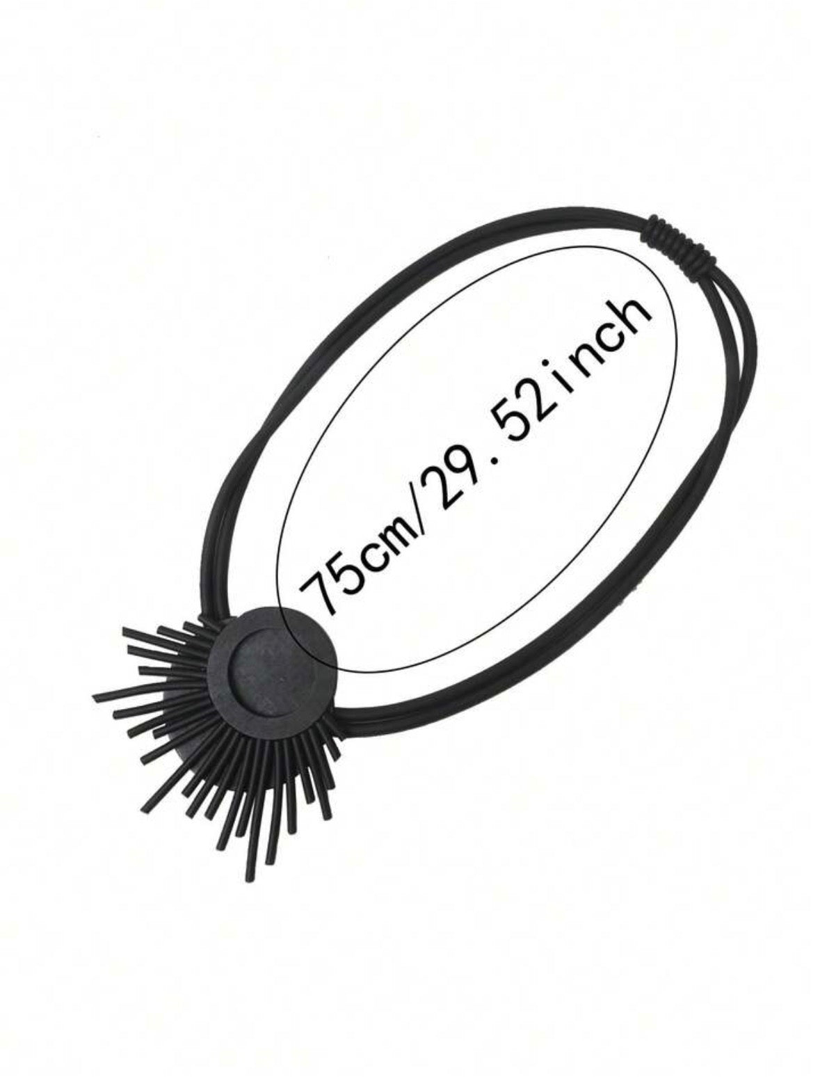 Collier noir en forme de soleil