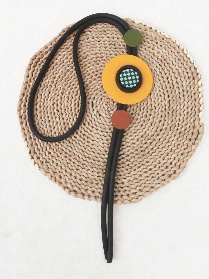 Collier unique à carreau