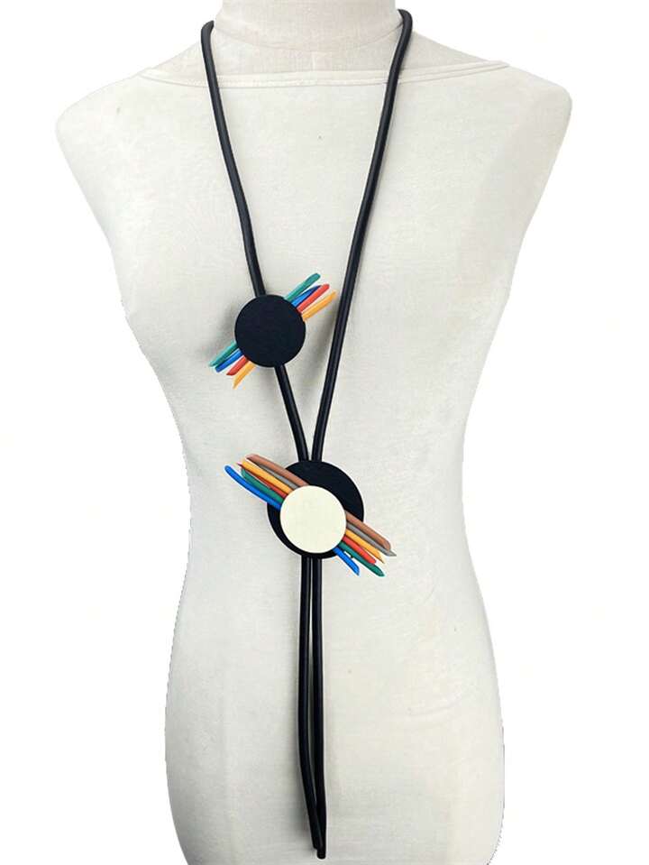 Collier unique arc-en-ciel