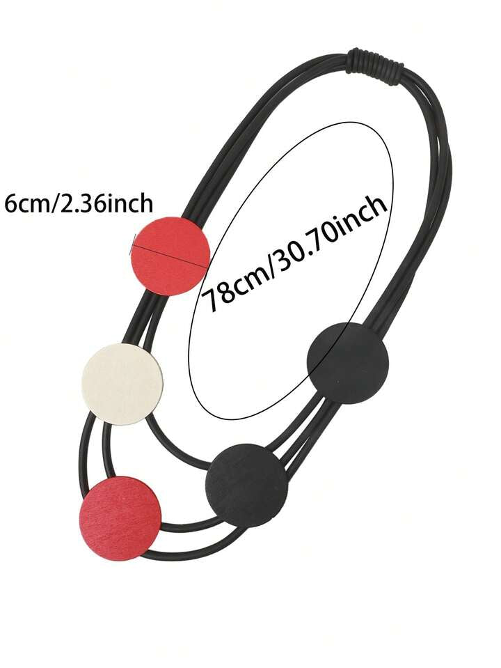 Collier géométrique à 5 cercles