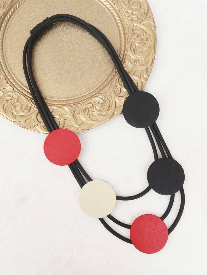 Collier géométrique à 5 cercles