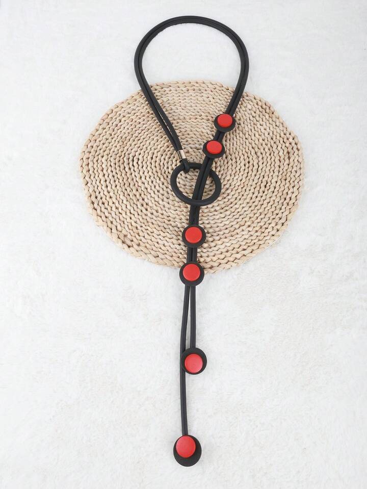 Collier long en caoutchouc