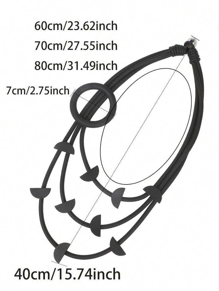 Collier à demi-cercle noir