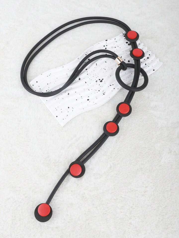 Collier long en caoutchouc