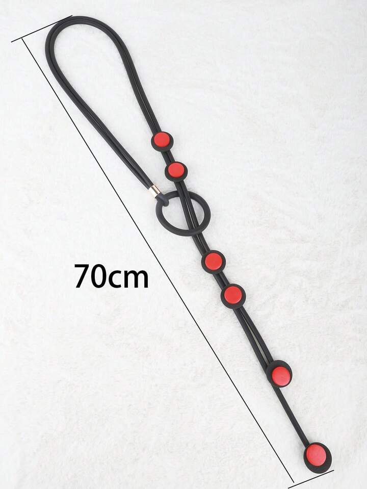 Collier long en caoutchouc